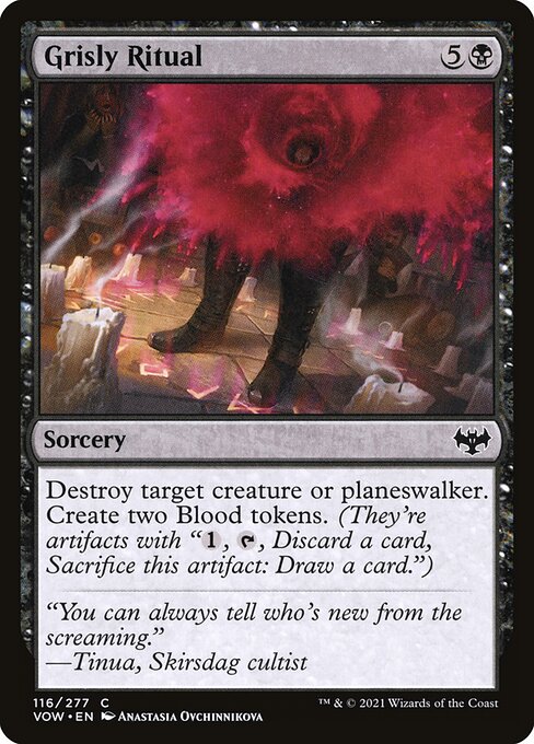 MTG Grisly Ritual VOW 116 Standard Nonfoil front