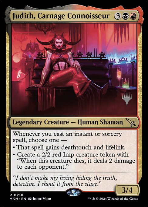 MTG Judith, Carnage Connoisseur PMKM 210p Promo Pack Foil