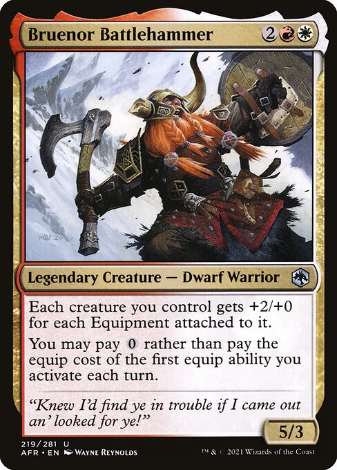 MTG Bruenor Battlehammer AFR 219 Regular Nonfoil