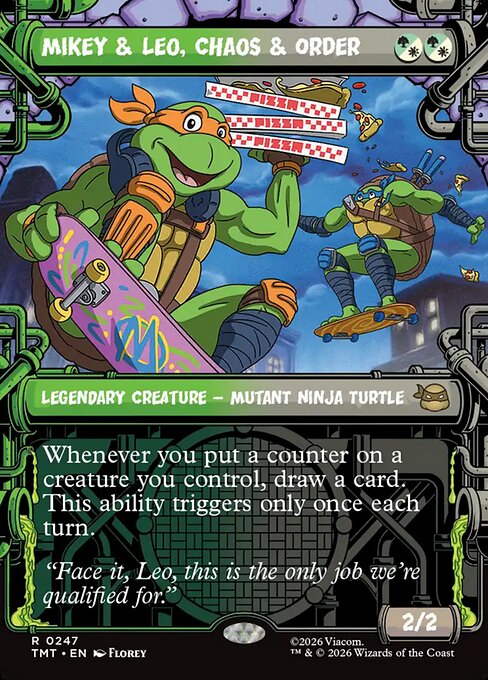 MTG Mikey & Leo, Chaos & Order TMT 247 Sewer Frame Foil
