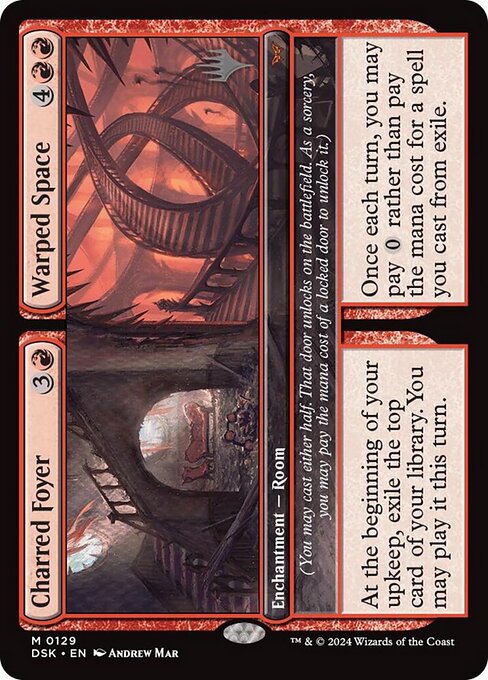 MTG Charred Foyer // Warped Space PDSK 129p Promo Pack Foil