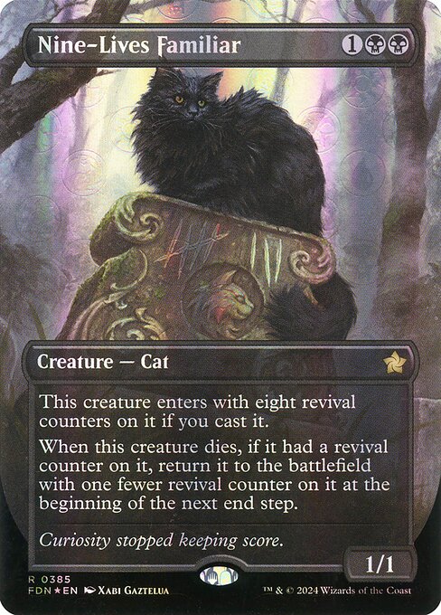 MTG Nine-Lives Familiar FDN 385 Borderless Mana Foil
