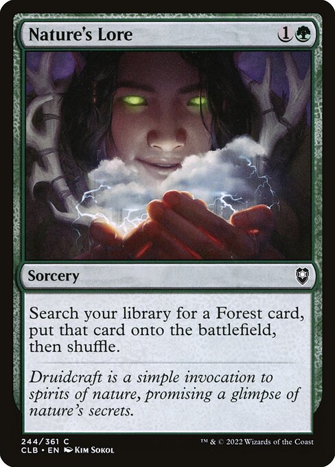 MTG Nature's Lore CLB 244 Regular Foil