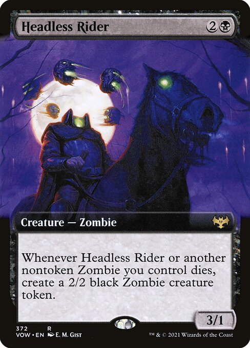 MTG Headless Rider VOW 372 Extended Art Nonfoil front
