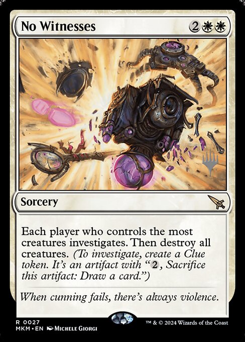 MTG No Witnesses PMKM 027p Promo Pack Nonfoil
