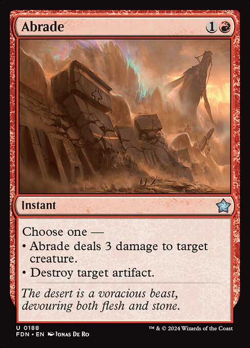 MTG Abrade FDN 188 Regular Foil