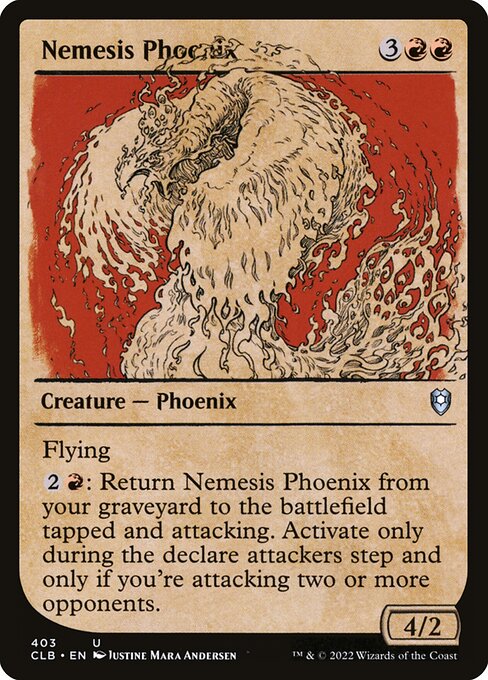 MTG Nemesis Phoenix CLB 403 Showcase Rulebook Nonfoil