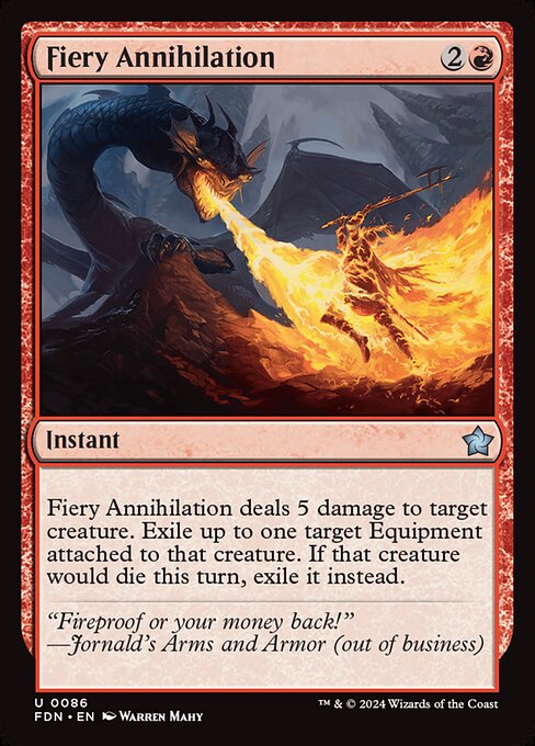 MTG Fiery Annihilation FDN 086 Regular Nonfoil