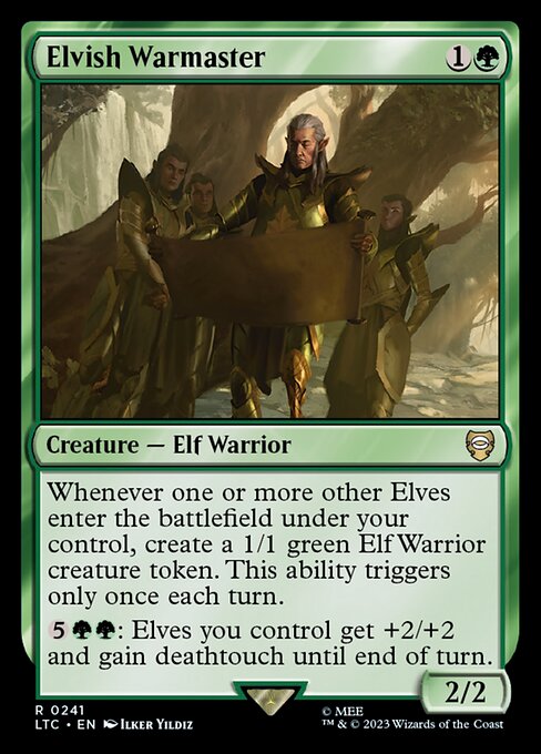 MTG Elvish Warmaster LTC 241 Alternate Art Nonfoil