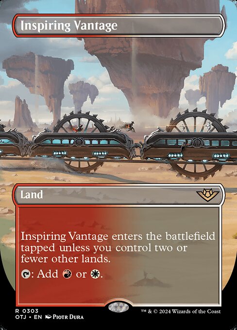 MTG Inspiring Vantage OTJ 303 Borderless Full-Art Fastland Foil