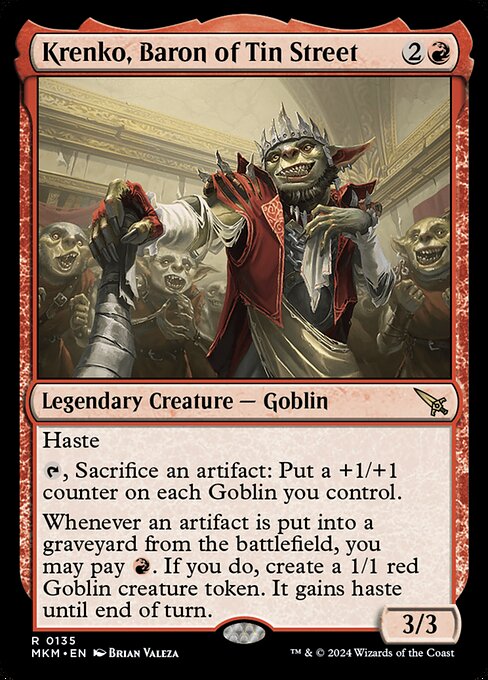 MTG Krenko, Baron of Tin Street MKM 135 Regular Nonfoil