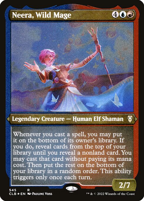 MTG Neera, Wild Mage CLB 545 Foil Etched Frame Etched