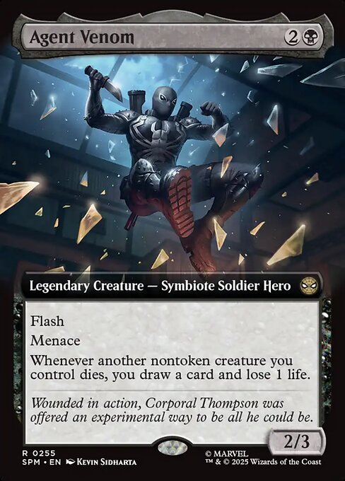 MTG Agent Venom SPM 255 Extended Art Foil