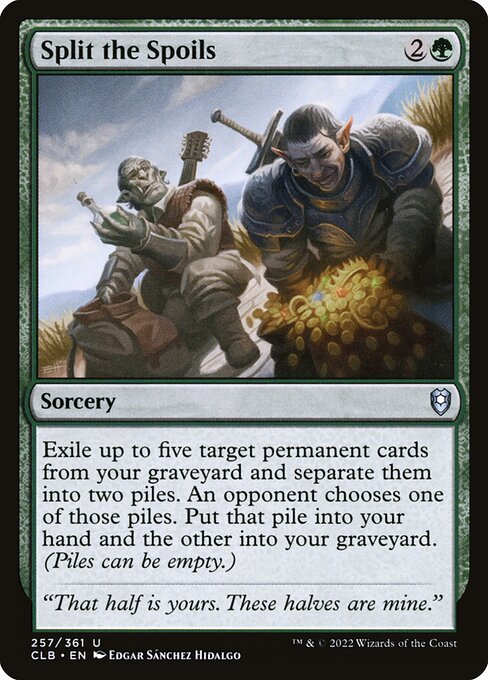 MTG Split the Spoils CLB 257 Regular Nonfoil