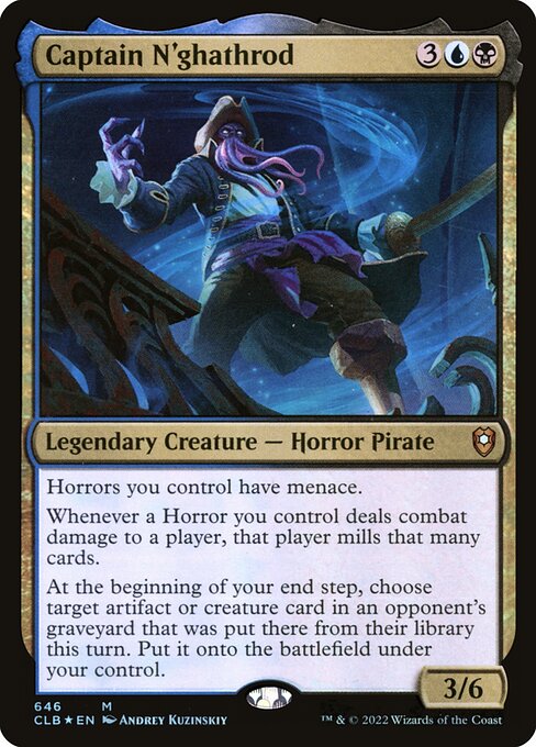 MTG Captain N'ghathrod CLB 646 Commander Deck Foil Foil