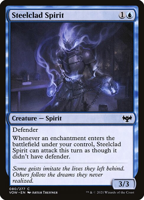 MTG Steelclad Spirit VOW 080 Standard Foil front