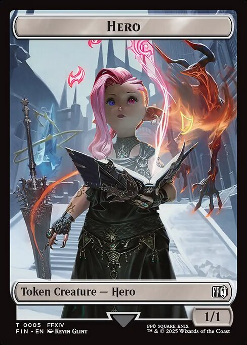 MTG Hero Token FIN 005 Token Foil