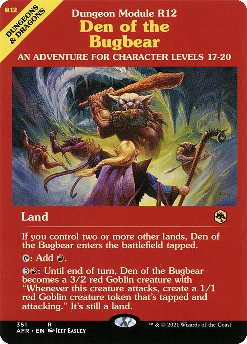 MTG Den of the Bugbear AFR 351 Module Showcase Foil