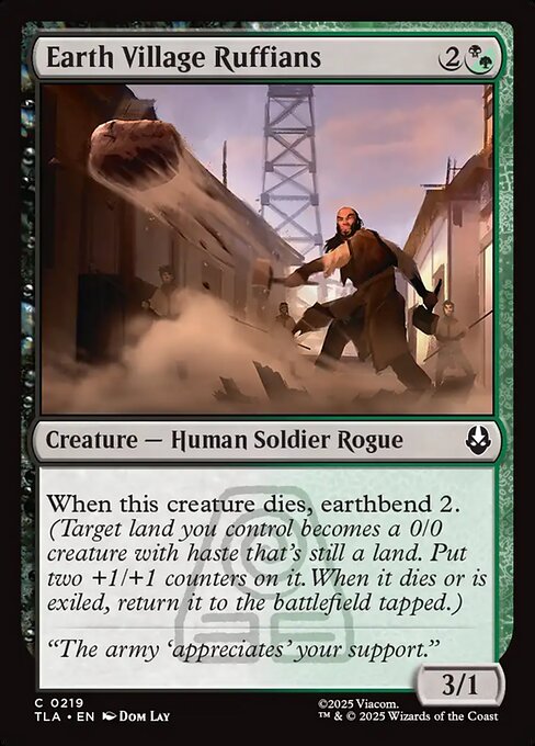 MTG Earth Village Ruffians TLA 219 Regular Nonfoil