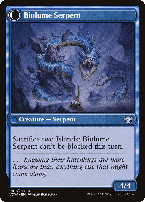 MTG Biolume Egg // Biolume Serpent VOW 049 Standard Nonfoil reverse
