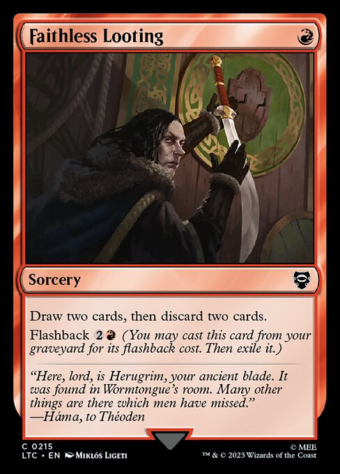 MTG Faithless Looting LTC 215 Alternate Art Nonfoil