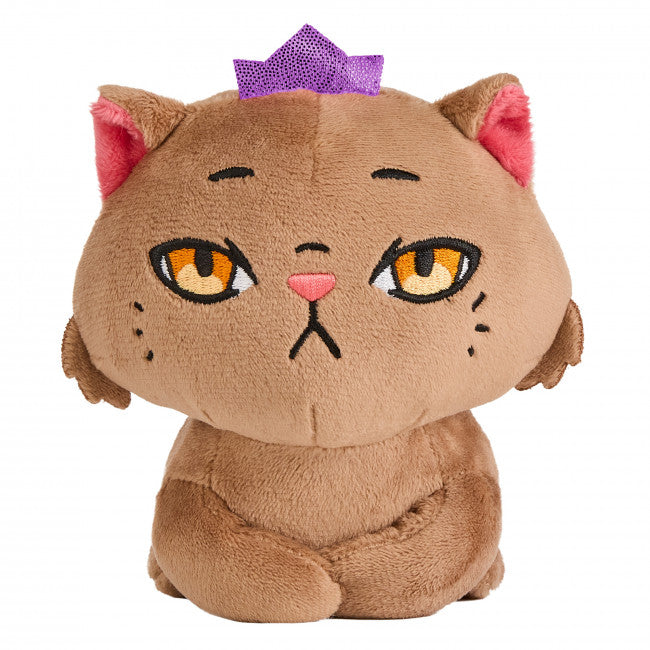 Princess Donut seated plush wearing a purple crown