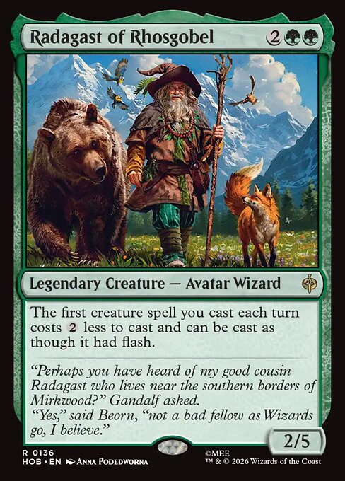 MTG Radagast of Rhosgobel HOB 136 Regular Foil