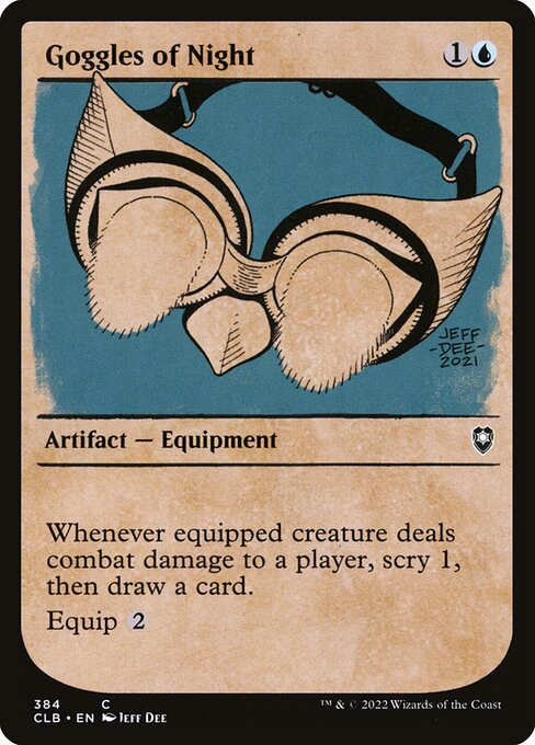 MTG Goggles of Night CLB 384 Showcase Rulebook Nonfoil