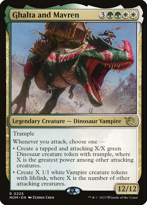 MTG Ghalta and Mavren PMOM 225p Promo Pack Foil