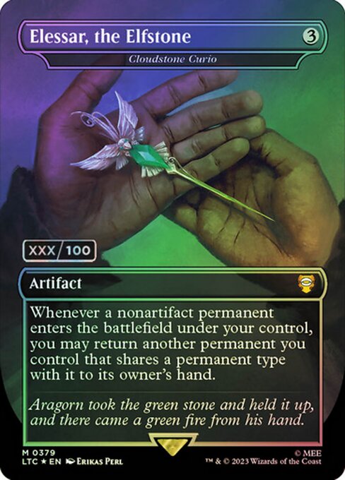 MTG Cloudstone Curio LTC 379z Showcase Ring Foil