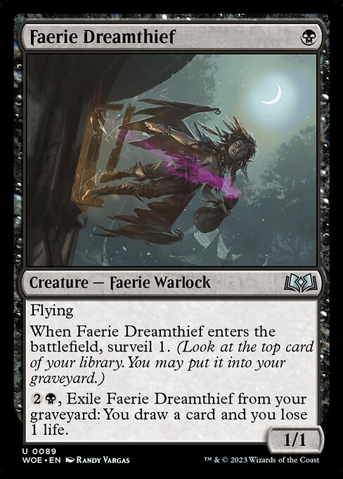 MTG Faerie Dreamthief WOE 089 Regular Foil