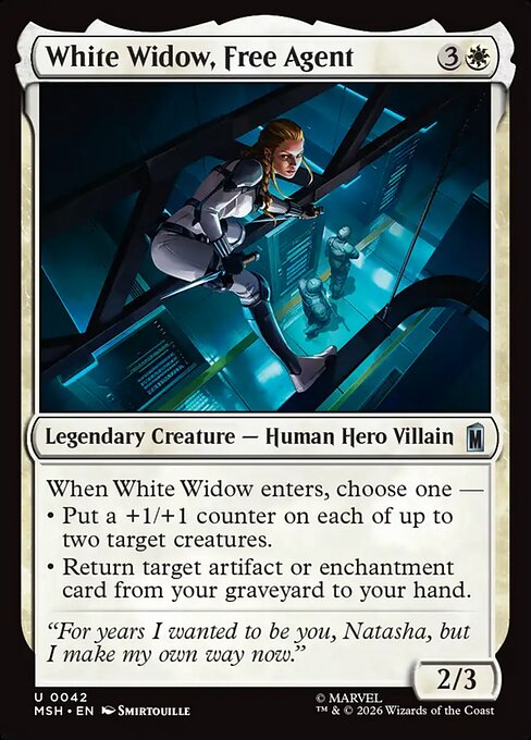 MTG White Widow, Free Agent MSH 042 Regular Nonfoil