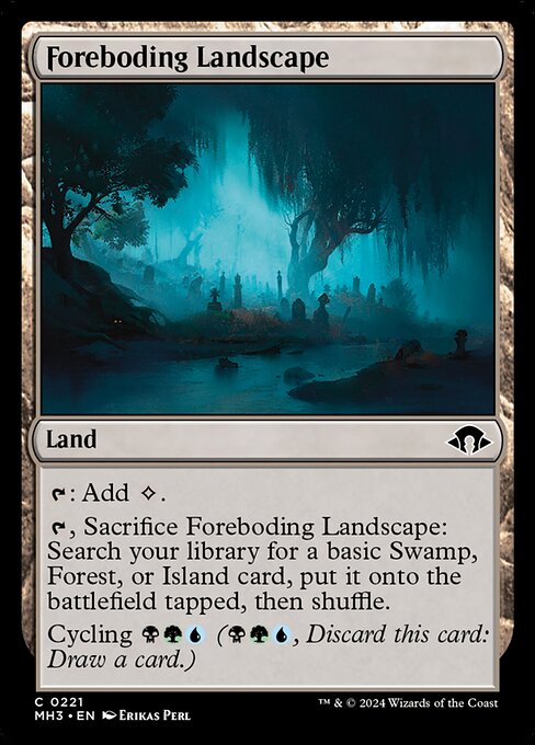 MTG Foreboding Landscape MH3 221 Regular Foil