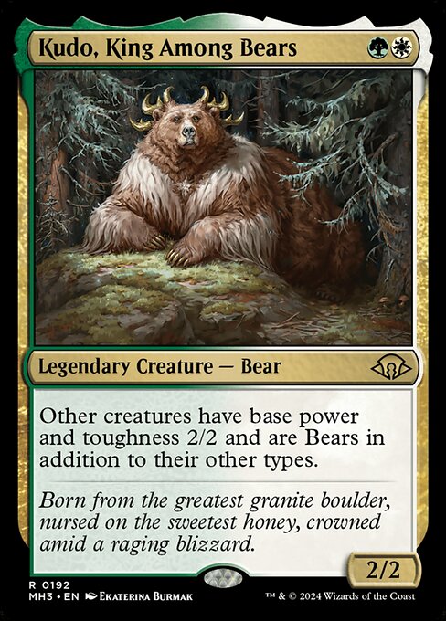 MTG Kudo, King Among Bears MH3 192 Regular Foil