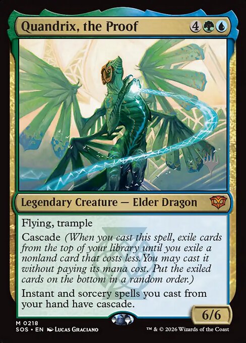 MTG Quandrix, the Proof PSOS 218P Promo Pack Foil