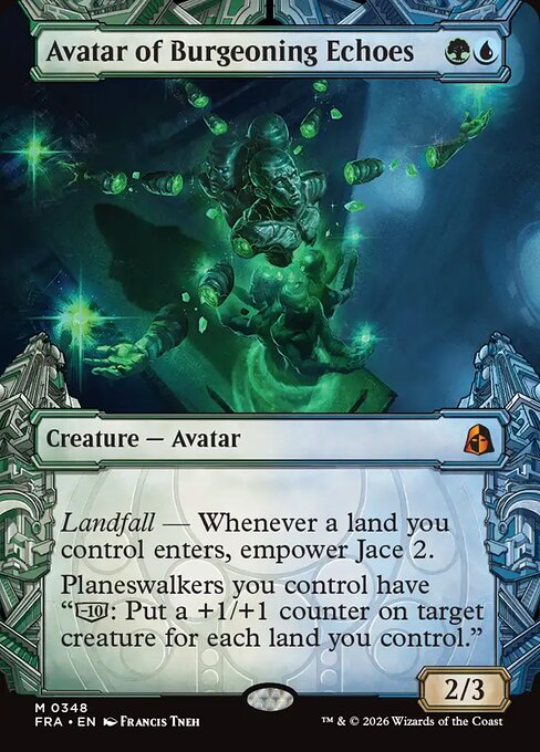 MTG Avatar of Burgeoning Echoes FRA 348 Sculptor's Stronghold Nonfoil front