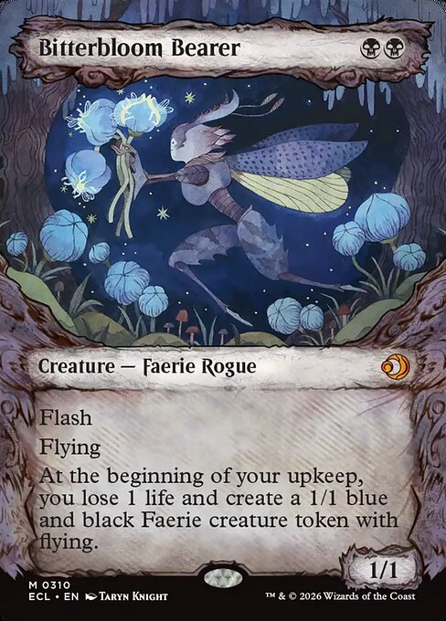 MTG Bitterbloom Bearer ECL 310 Borderless Nonfoil