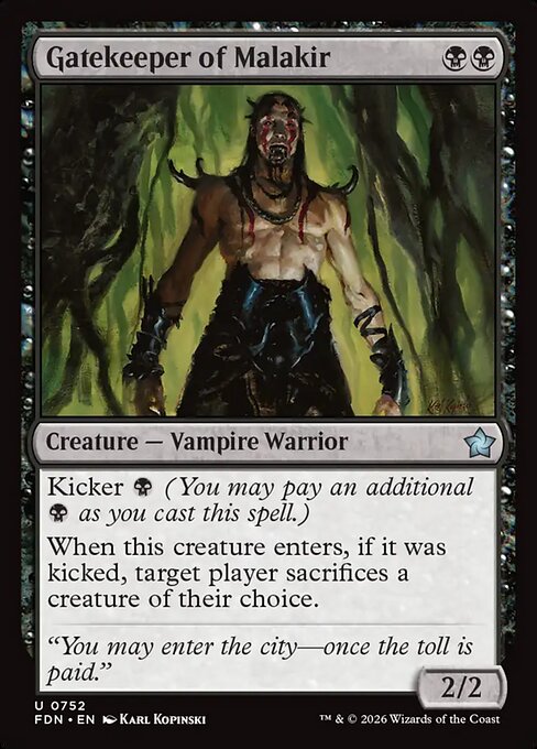 MTG Gatekeeper of Malakir FDN 752 Welcome Deck Nonfoil