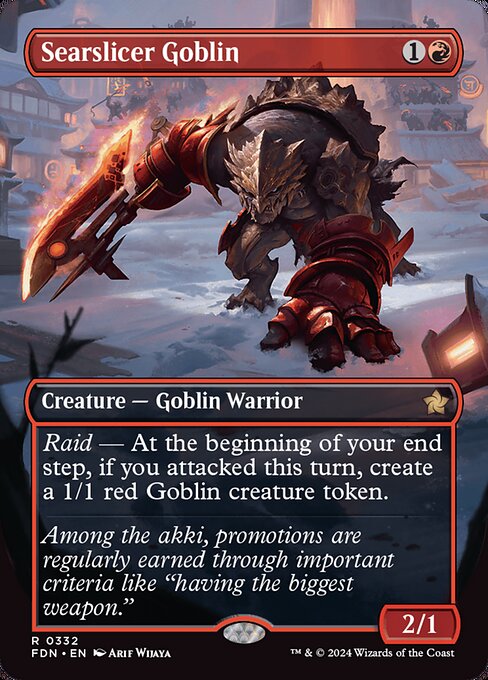 MTG Searslicer Goblin FDN 332 Borderless Nonfoil