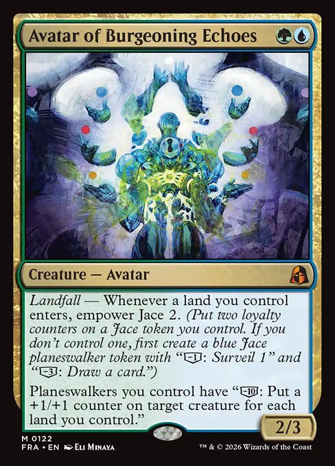 MTG Avatar of Burgeoning Echoes FRA 122 Standard Foil front