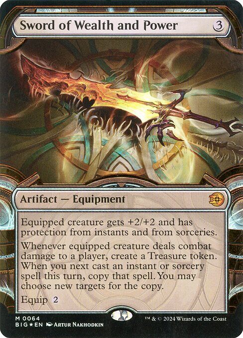 MTG Sword of Wealth and Power BIG 064 Showcase Vault Frame Raised Foil
