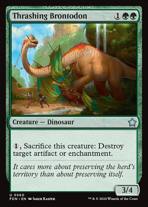 MTG Thrashing Brontodon FDN 560 Beginner Box Nonfoil