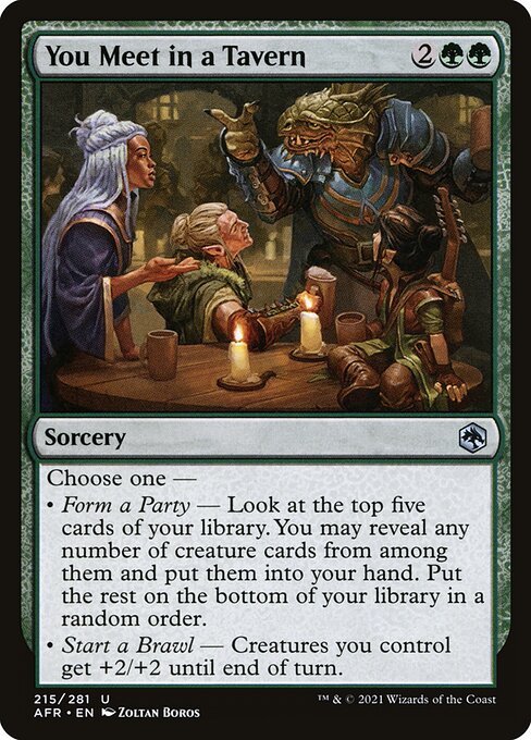 MTG You Meet in a Tavern AFR 215 Regular Nonfoil