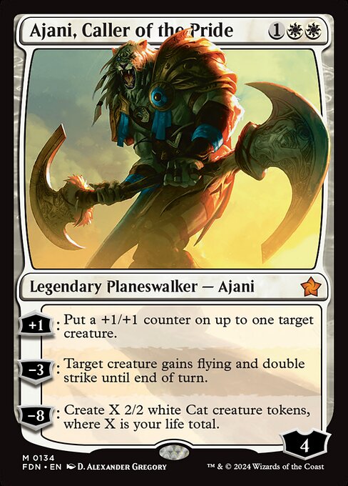 MTG Ajani, Caller of the Pride FDN 134 Regular Nonfoil