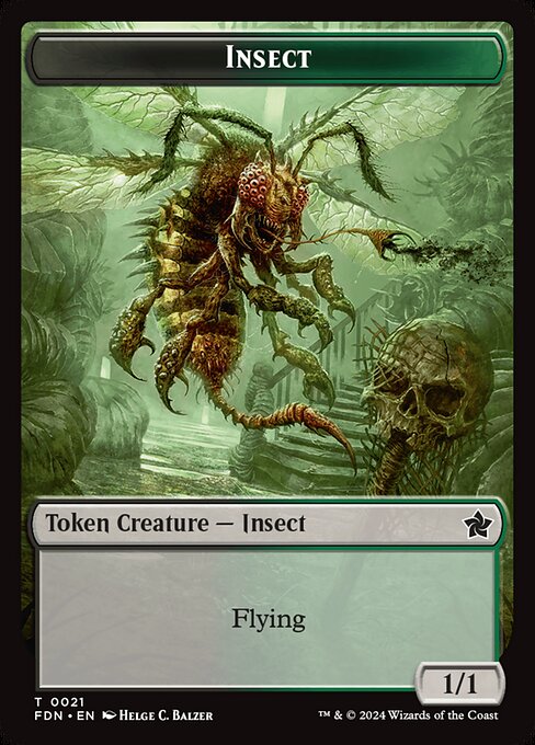 MTG Insect Token FDN 021 Token Foil