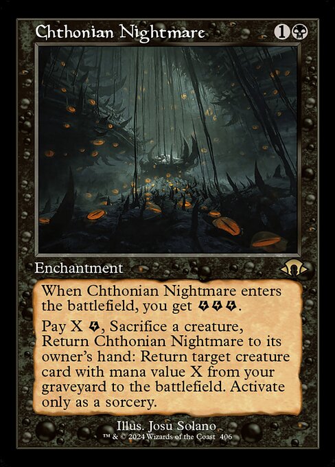 MTG Chthonian Nightmare MH3 406 Retro Frame Nonfoil