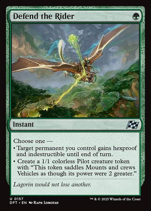 MTG Defend the Rider DFT 157 Regular Foil