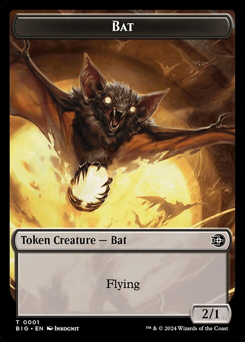 MTG Bat Token BIG 001 Token Foil