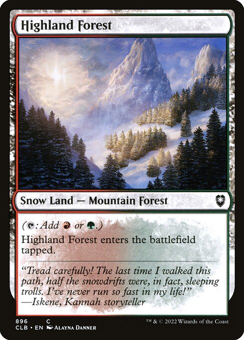 MTG Highland Forest CLB 896 Commander Deck Nonfoil