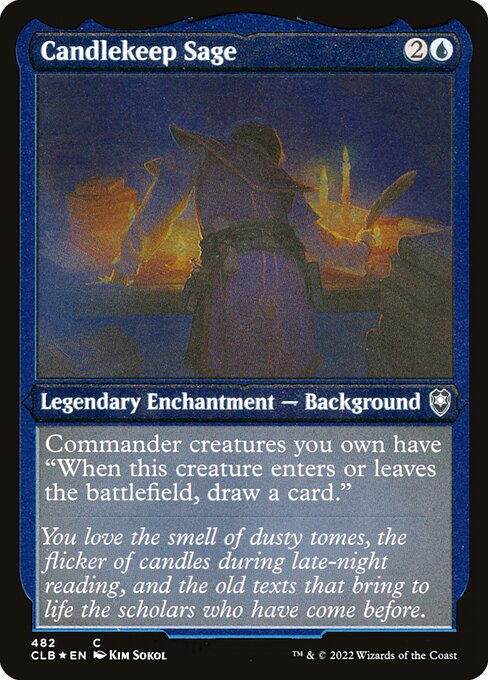 MTG Candlekeep Sage CLB 482 Foil Etched Frame Etched
